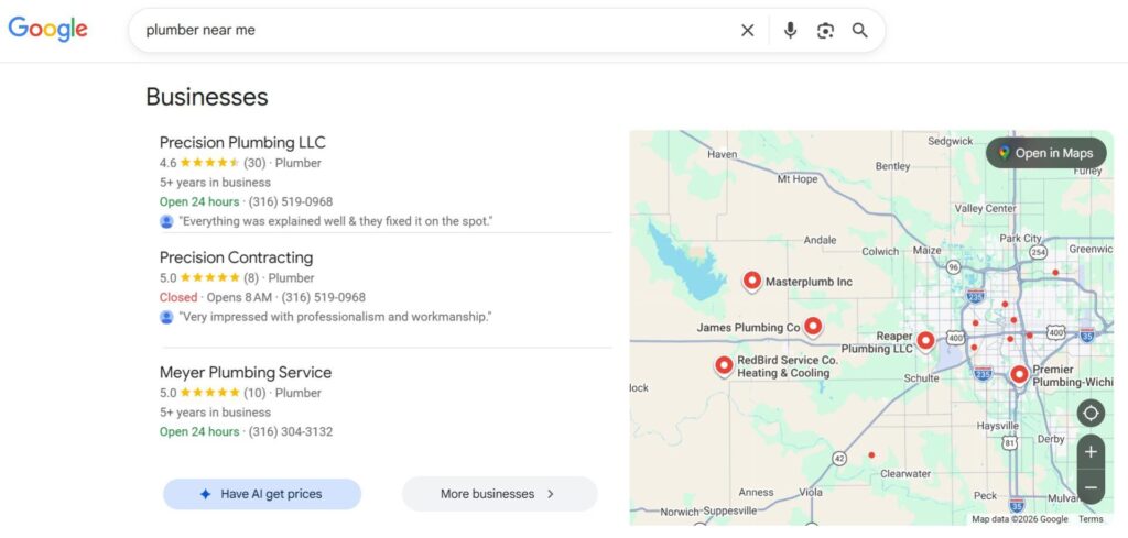 Google Business Profile for Plumber