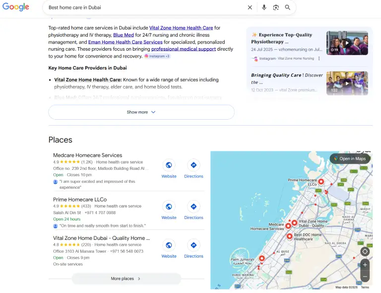 SEO Result Home Care Dubai