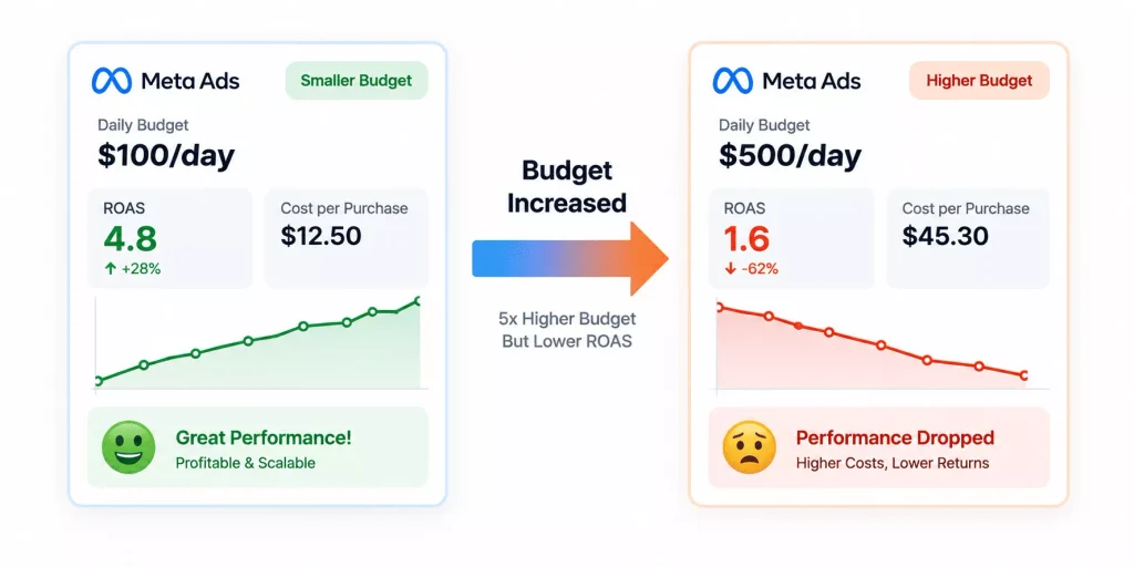 Why Meta Ads ROAS Drops When You Scale